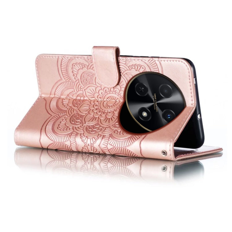 For Huawei Enjoy 70 Pro Sun Mandala Embossing Pattern Phone Leather Case