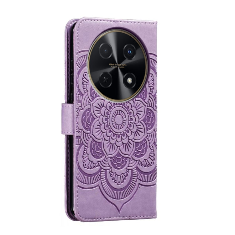 For Huawei Enjoy 70 Pro Sun Mandala Embossing Pattern Phone Leather Case