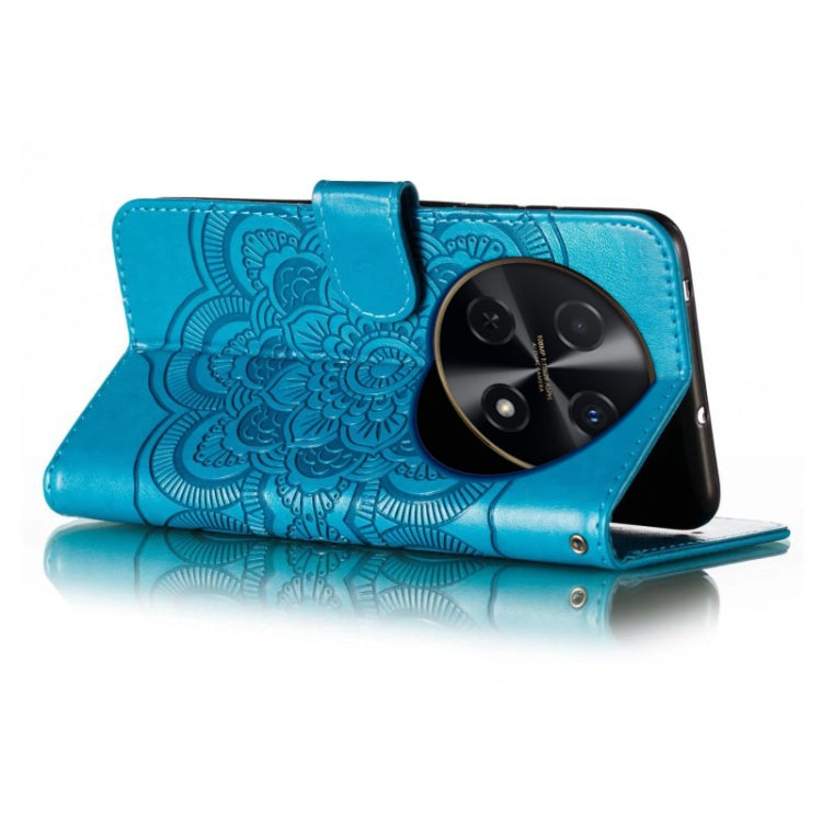 For Huawei Enjoy 70 Pro Sun Mandala Embossing Pattern Phone Leather Case