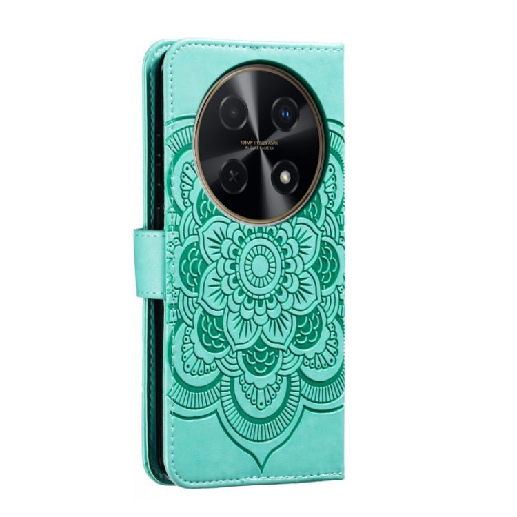 For Huawei Enjoy 70 Pro Sun Mandala Embossing Pattern Phone Leather Case
