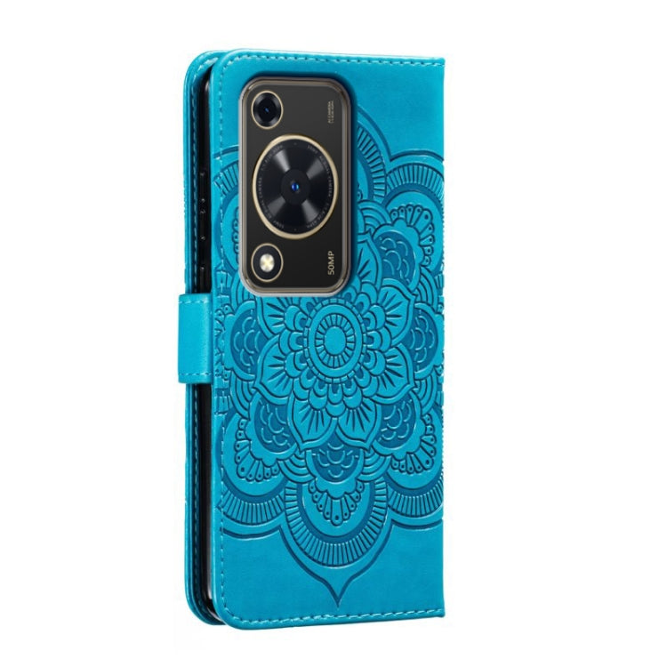 For Huawei Enjoy 70 Sun Mandala Embossing Pattern Phone Leather Case