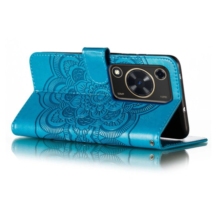 For Huawei Enjoy 70 Sun Mandala Embossing Pattern Phone Leather Case