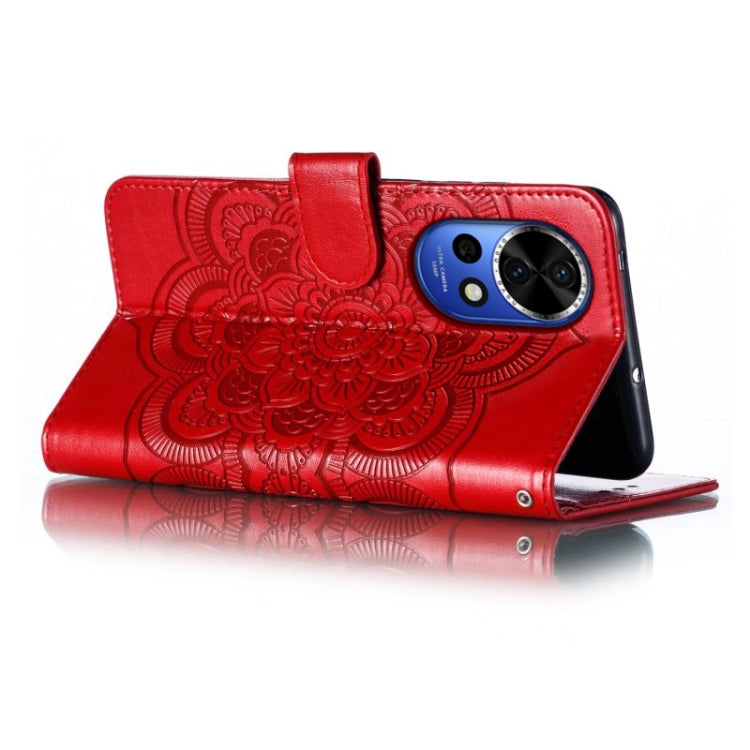 For Huawei Nova 12 Sun Mandala Embossing Pattern Phone Leather Case