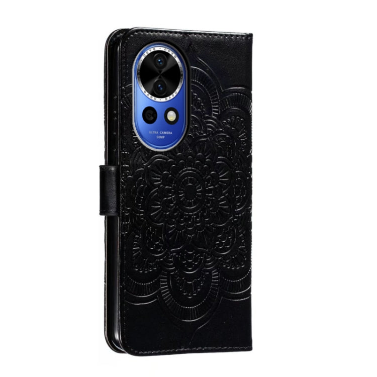 For Huawei Nova 12 Sun Mandala Embossing Pattern Phone Leather Case