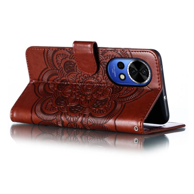 For Huawei Nova 12 Sun Mandala Embossing Pattern Phone Leather Case