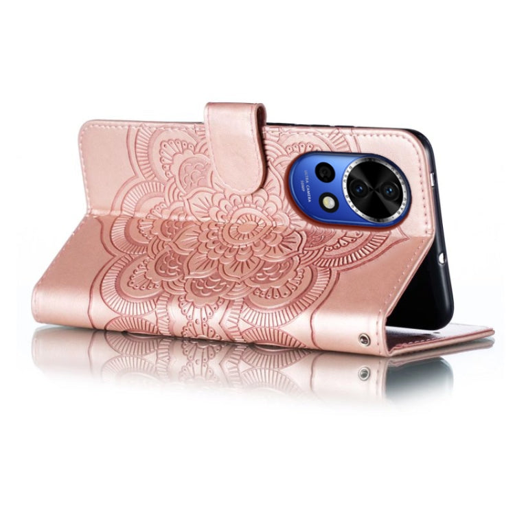 For Huawei Nova 12 Sun Mandala Embossing Pattern Phone Leather Case