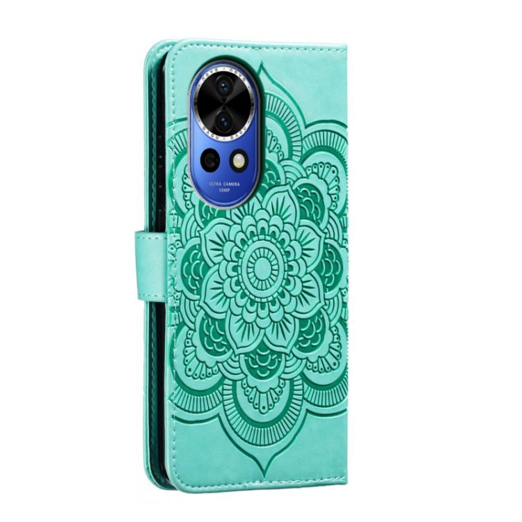 For Huawei Nova 12 Sun Mandala Embossing Pattern Phone Leather Case
