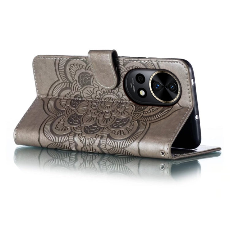 For Huawei Nova 12 Pro Sun Mandala Embossing Pattern Phone Leather Case