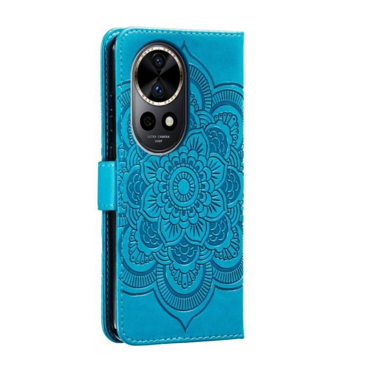 For Huawei Nova 12 Pro Sun Mandala Embossing Pattern Phone Leather Case