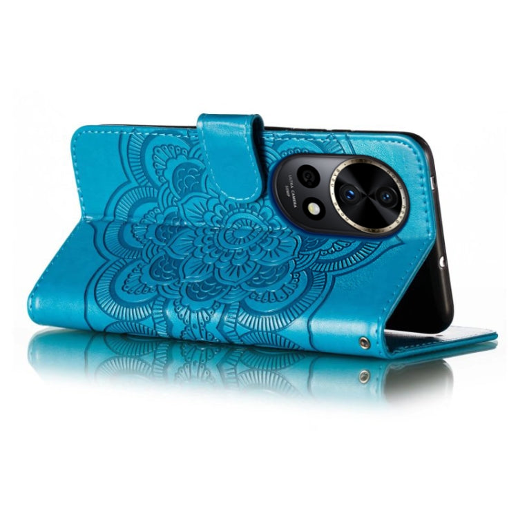 For Huawei Nova 12 Pro Sun Mandala Embossing Pattern Phone Leather Case