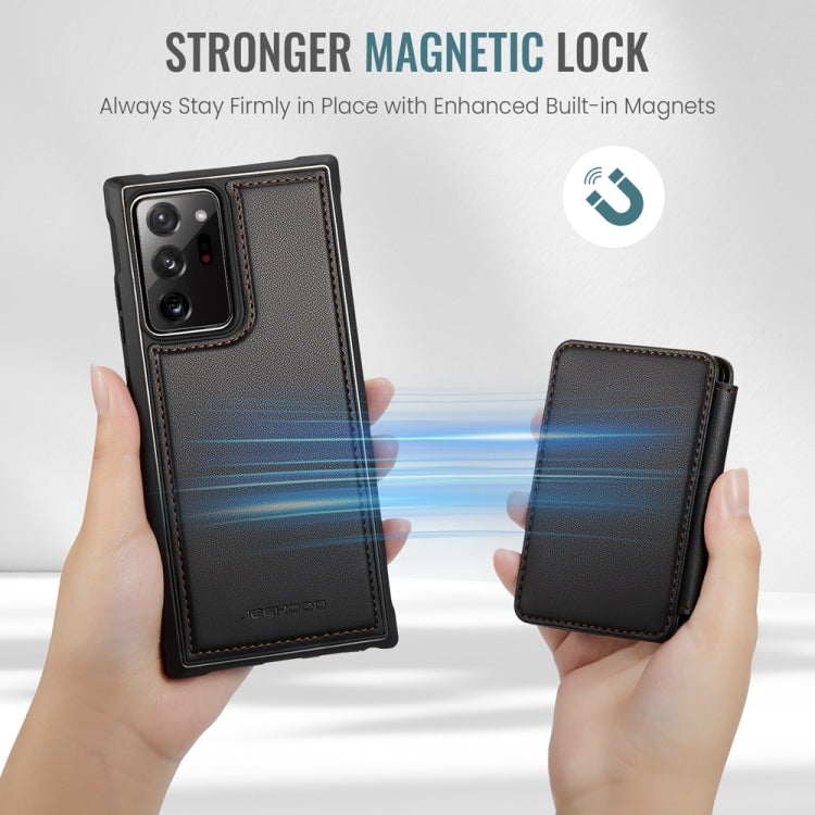 For Samsung Galaxy Note20 Ultra JEEHOOD J05 Business Magnetic Style RFID Leather Phone Case