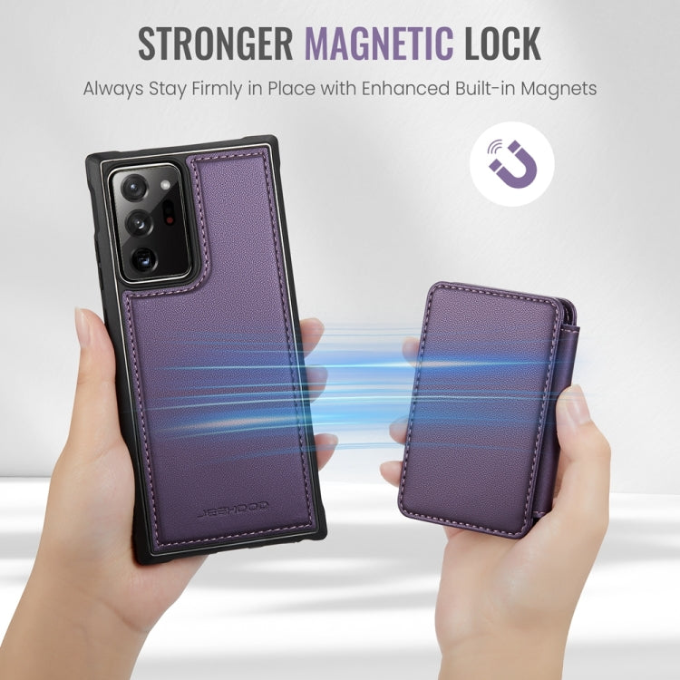 For Samsung Galaxy Note20 Ultra JEEHOOD J05 Business Magnetic Style RFID Leather Phone Case