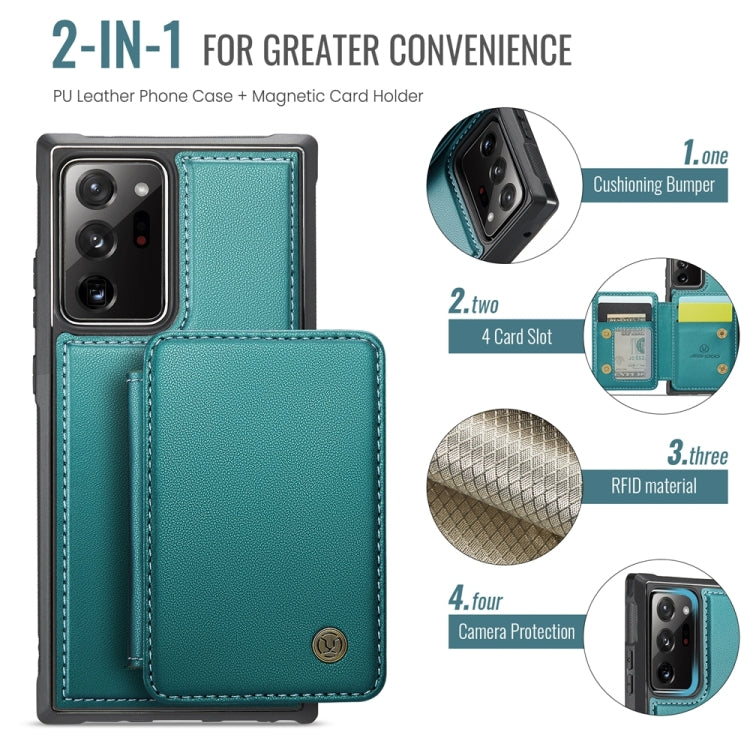 For Samsung Galaxy Note20 Ultra JEEHOOD J05 Business Magnetic Style RFID Leather Phone Case