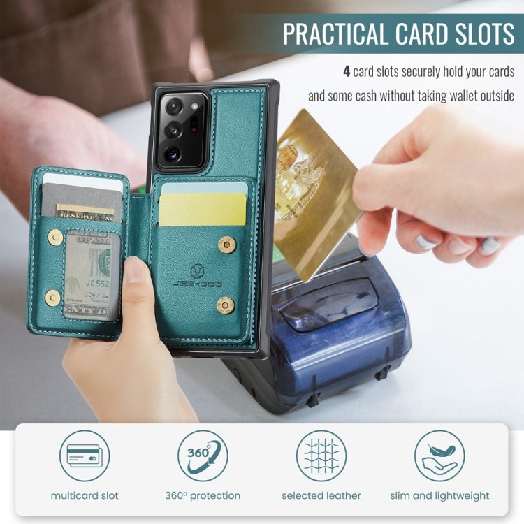 For Samsung Galaxy Note20 Ultra JEEHOOD J05 Business Magnetic Style RFID Leather Phone Case