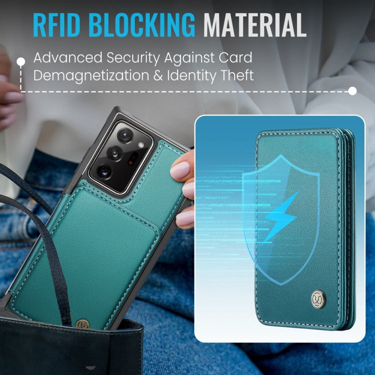 For Samsung Galaxy Note20 Ultra JEEHOOD J05 Business Magnetic Style RFID Leather Phone Case