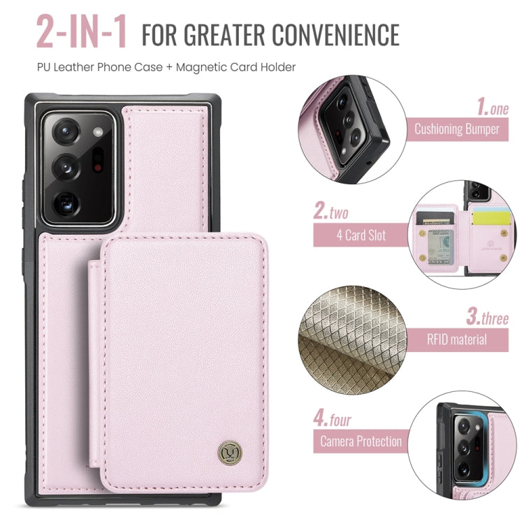 For Samsung Galaxy Note20 Ultra JEEHOOD J05 Business Magnetic Style RFID Leather Phone Case