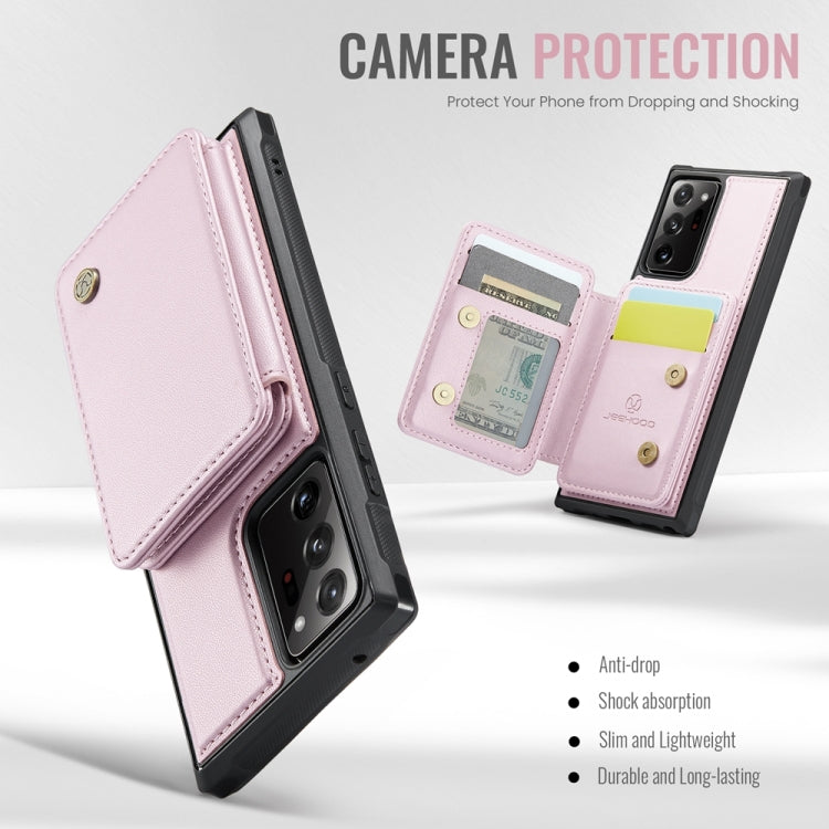 For Samsung Galaxy Note20 Ultra JEEHOOD J05 Business Magnetic Style RFID Leather Phone Case