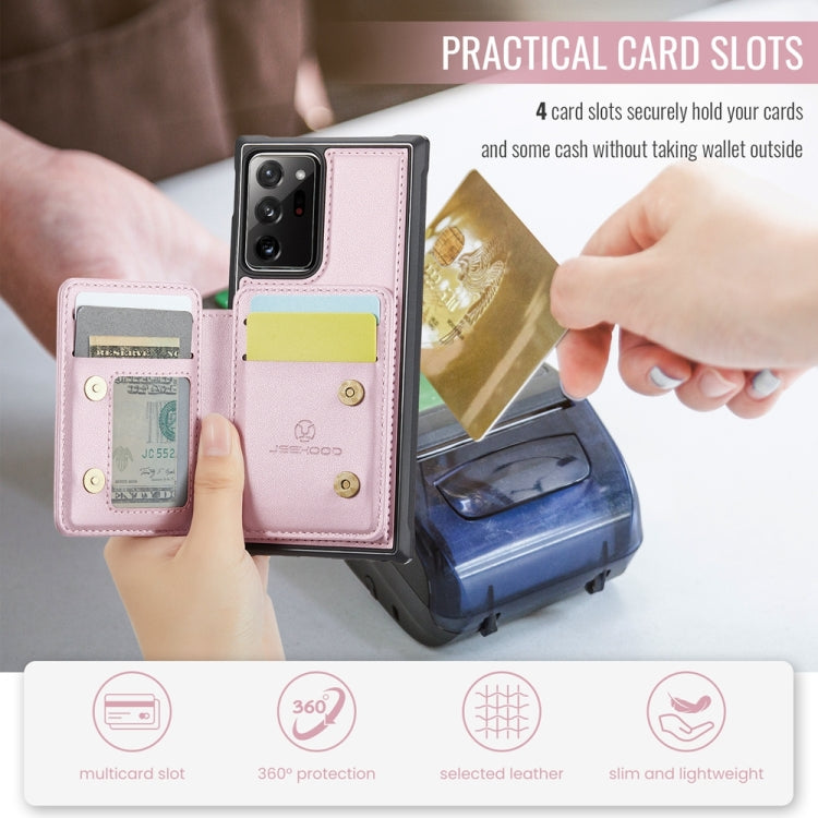 For Samsung Galaxy Note20 Ultra JEEHOOD J05 Business Magnetic Style RFID Leather Phone Case
