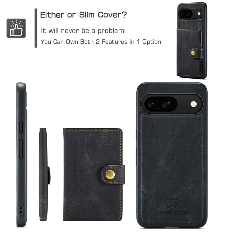 For Google Pixel 9 JEEHOOD J01 Retro Magnetic Detachable Wallet Phone Case