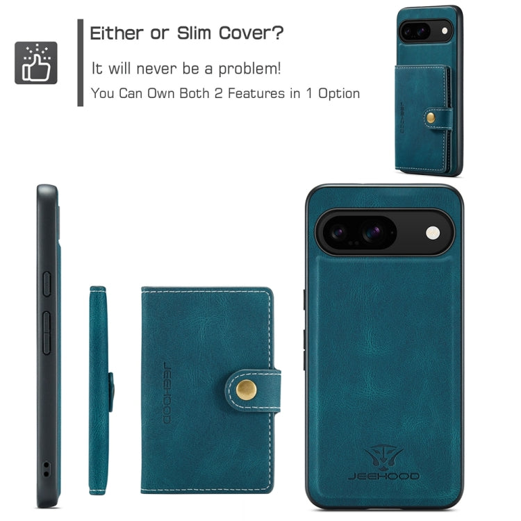 For Google Pixel 9 JEEHOOD J01 Retro Magnetic Detachable Wallet Phone Case