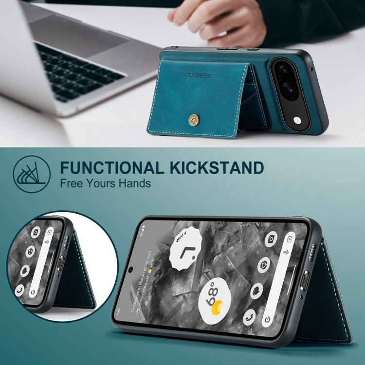 For Google Pixel 9 JEEHOOD J01 Retro Magnetic Detachable Wallet Phone Case