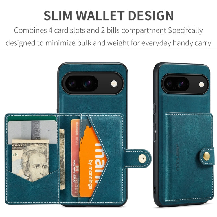 For Google Pixel 9 JEEHOOD J01 Retro Magnetic Detachable Wallet Phone Case