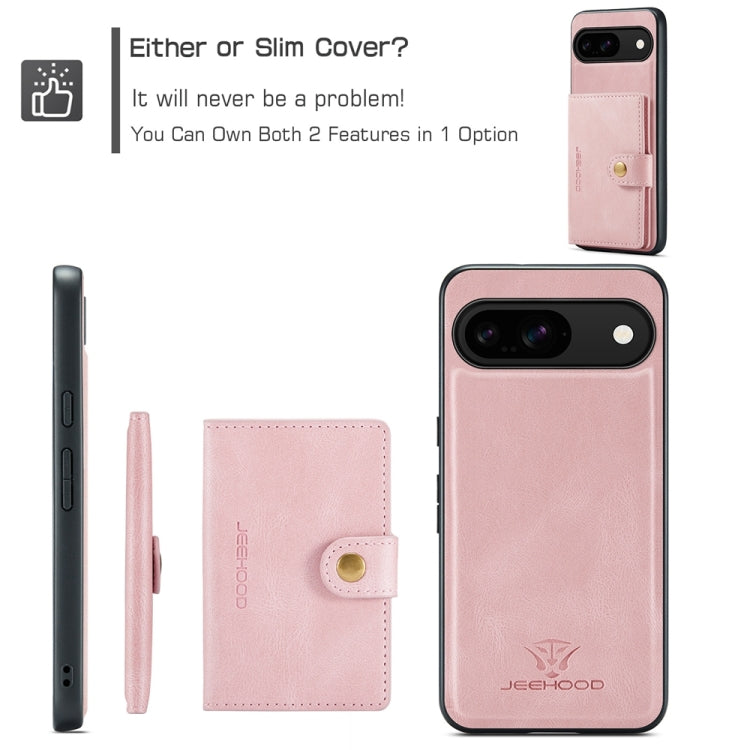 For Google Pixel 9 JEEHOOD J01 Retro Magnetic Detachable Wallet Phone Case