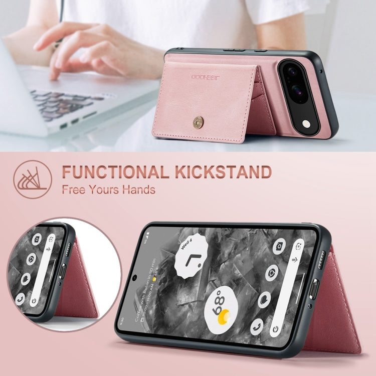 For Google Pixel 9 JEEHOOD J01 Retro Magnetic Detachable Wallet Phone Case