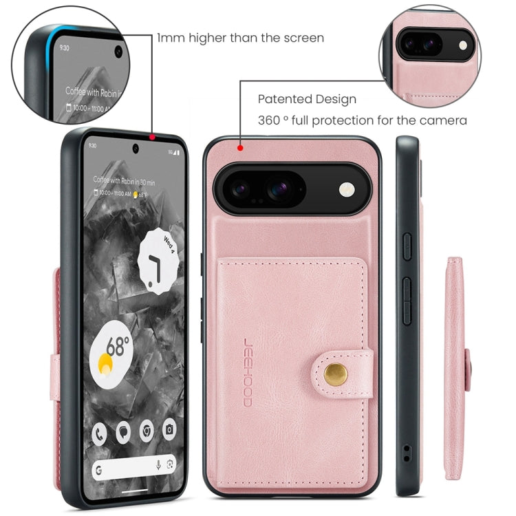 For Google Pixel 9 JEEHOOD J01 Retro Magnetic Detachable Wallet Phone Case