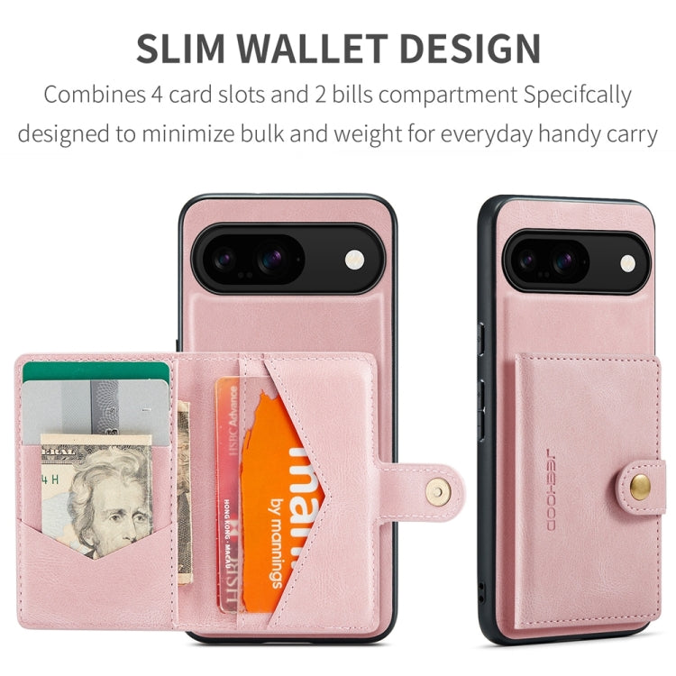 For Google Pixel 9 JEEHOOD J01 Retro Magnetic Detachable Wallet Phone Case