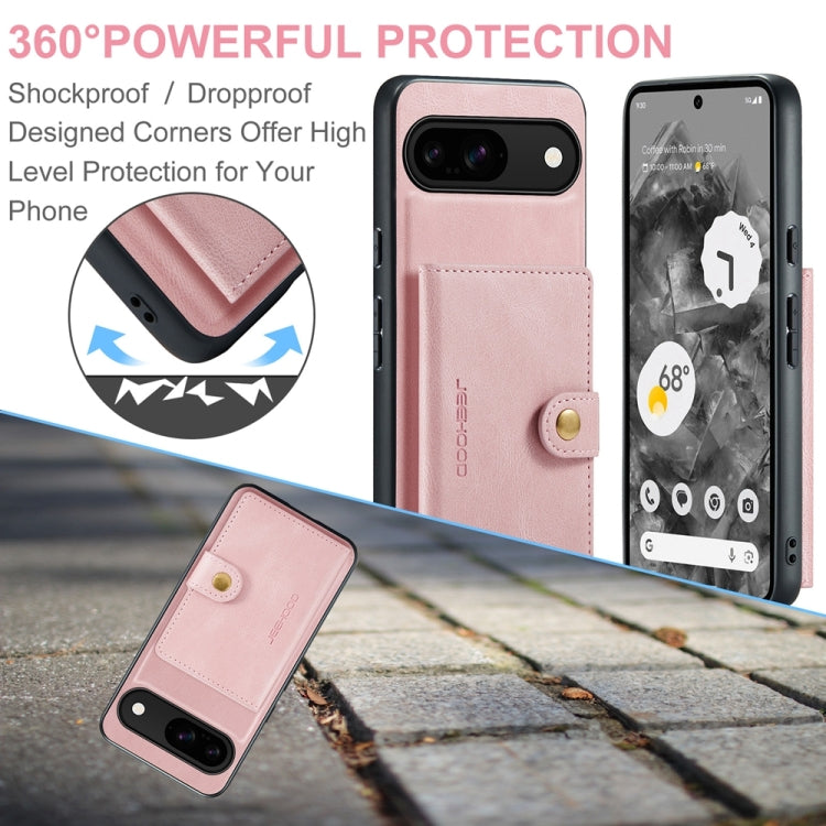For Google Pixel 9 JEEHOOD J01 Retro Magnetic Detachable Wallet Phone Case