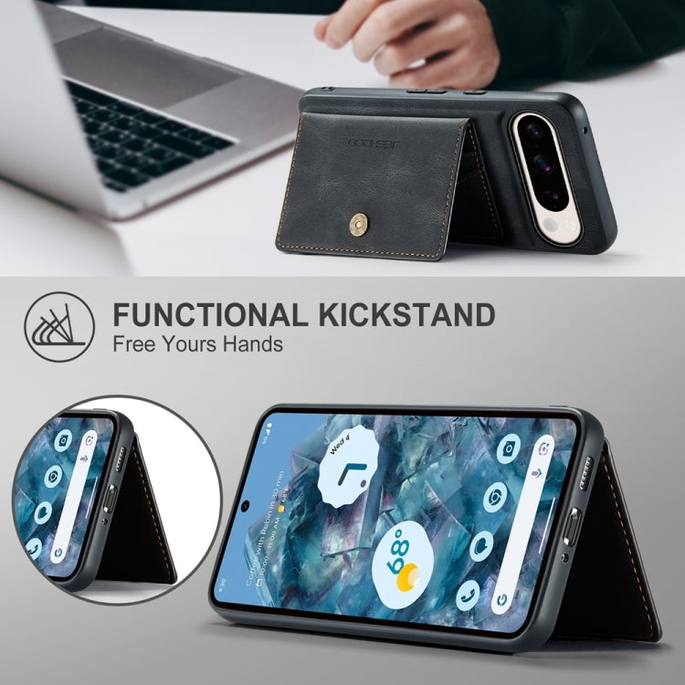 For Google Pixel 9 Pro JEEHOOD J01 Retro Magnetic Detachable Wallet Phone Case