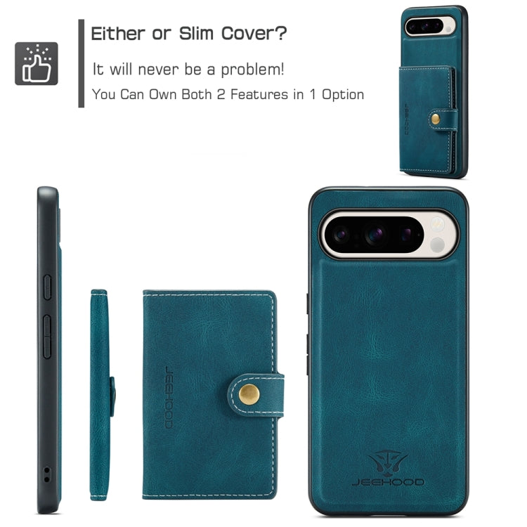 For Google Pixel 9 Pro JEEHOOD J01 Retro Magnetic Detachable Wallet Phone Case