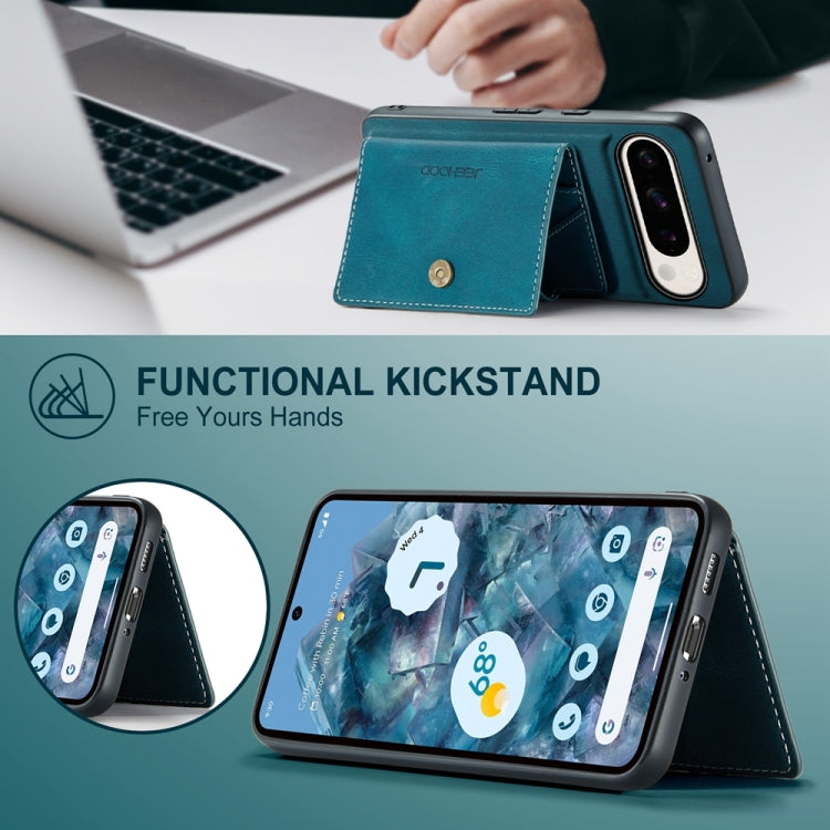 For Google Pixel 9 Pro JEEHOOD J01 Retro Magnetic Detachable Wallet Phone Case