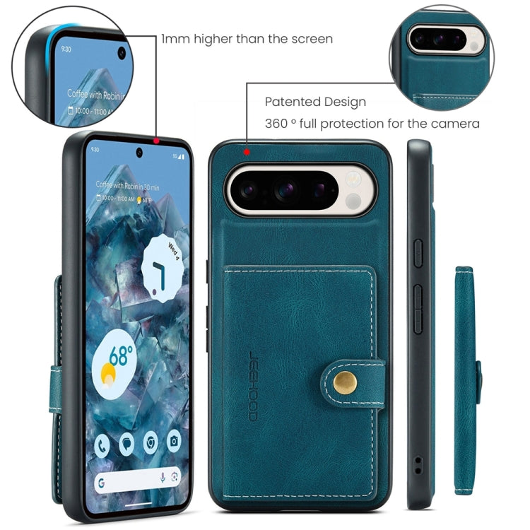 For Google Pixel 9 Pro JEEHOOD J01 Retro Magnetic Detachable Wallet Phone Case