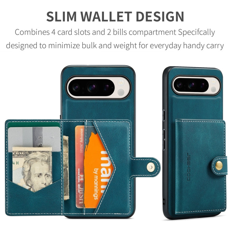 For Google Pixel 9 Pro JEEHOOD J01 Retro Magnetic Detachable Wallet Phone Case