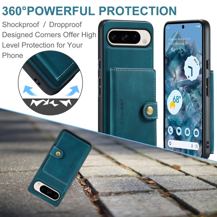 For Google Pixel 9 Pro JEEHOOD J01 Retro Magnetic Detachable Wallet Phone Case