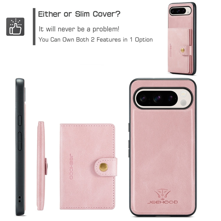 For Google Pixel 9 Pro JEEHOOD J01 Retro Magnetic Detachable Wallet Phone Case