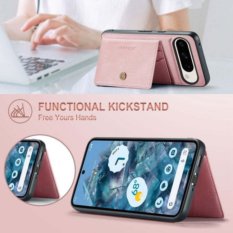 For Google Pixel 9 Pro JEEHOOD J01 Retro Magnetic Detachable Wallet Phone Case