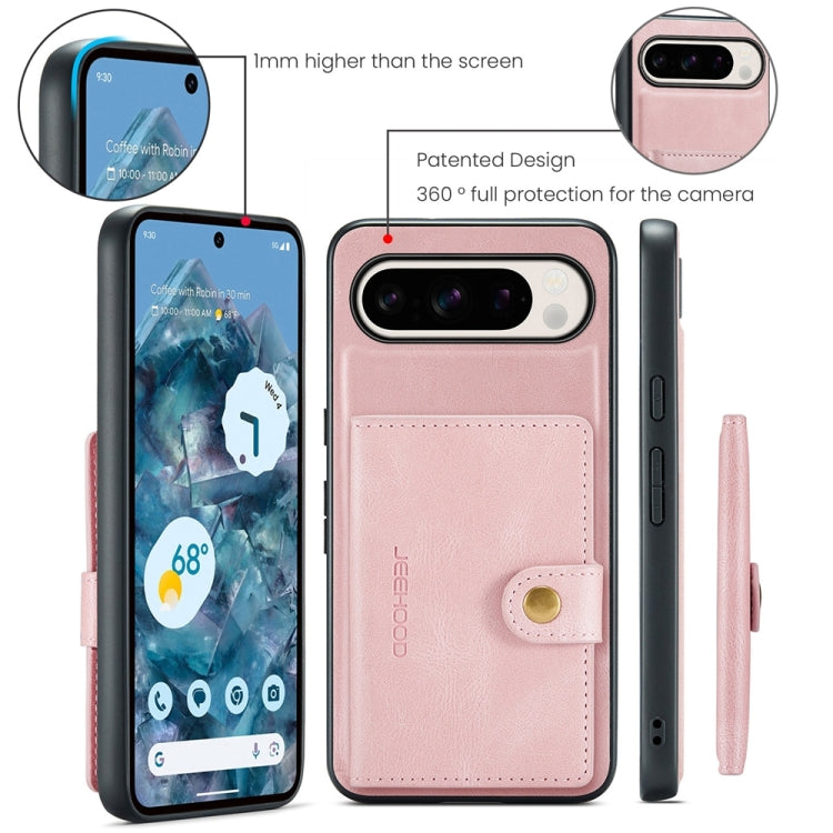 For Google Pixel 9 Pro JEEHOOD J01 Retro Magnetic Detachable Wallet Phone Case
