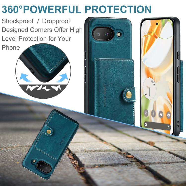 For Google Pixel 9a JEEHOOD J01 Retro Magnetic Detachable Wallet Phone Case