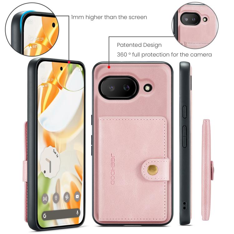 For Google Pixel 9a JEEHOOD J01 Retro Magnetic Detachable Wallet Phone Case