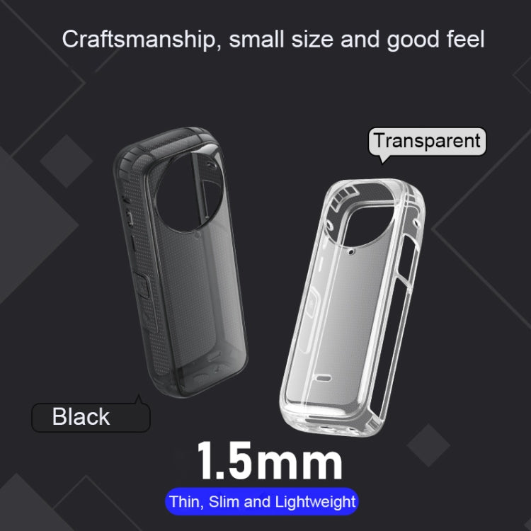 For Insta360 X4 Clear 1.5mm Soft TPU Protective Case With Neck Strap