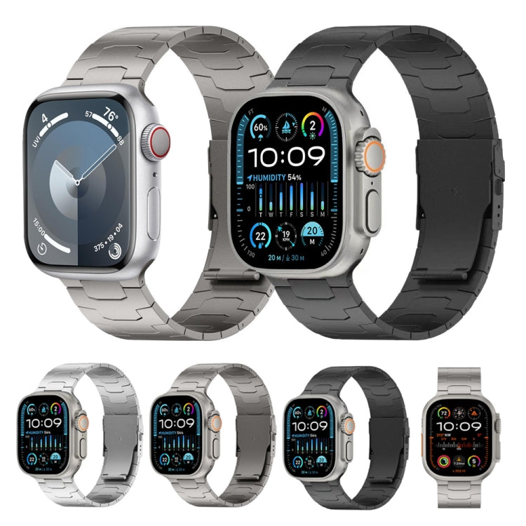 For Apple Watch SE 2023 44mm 26mm Oracle Safety Buckle Titanium Alloy Watch Band