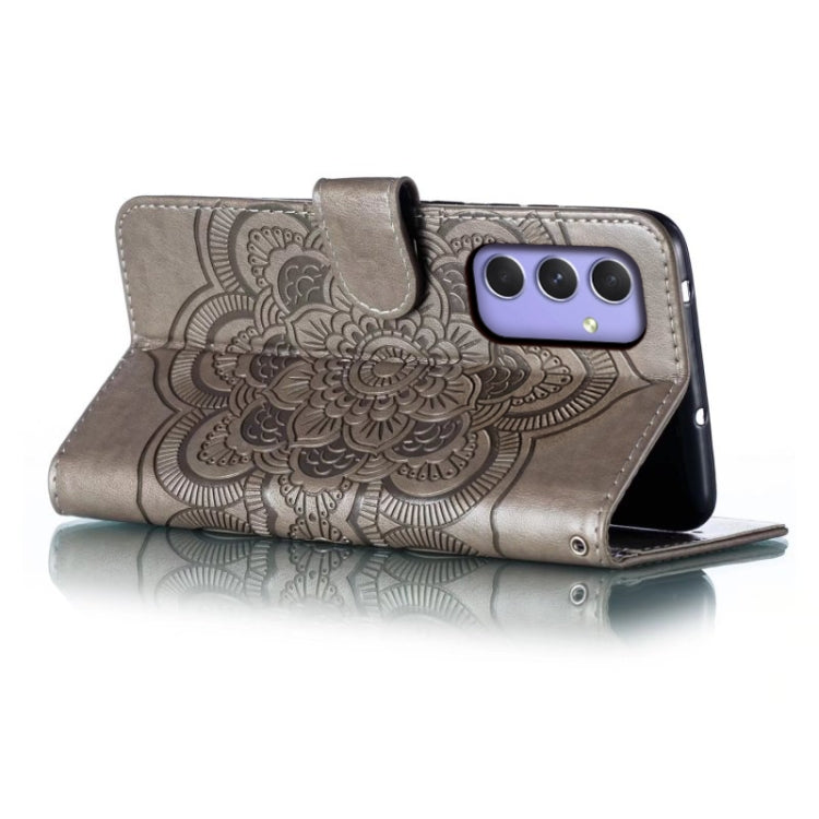 For Samsung Galaxy A55 5G Sun Mandala Embossing Pattern Phone Leather Case