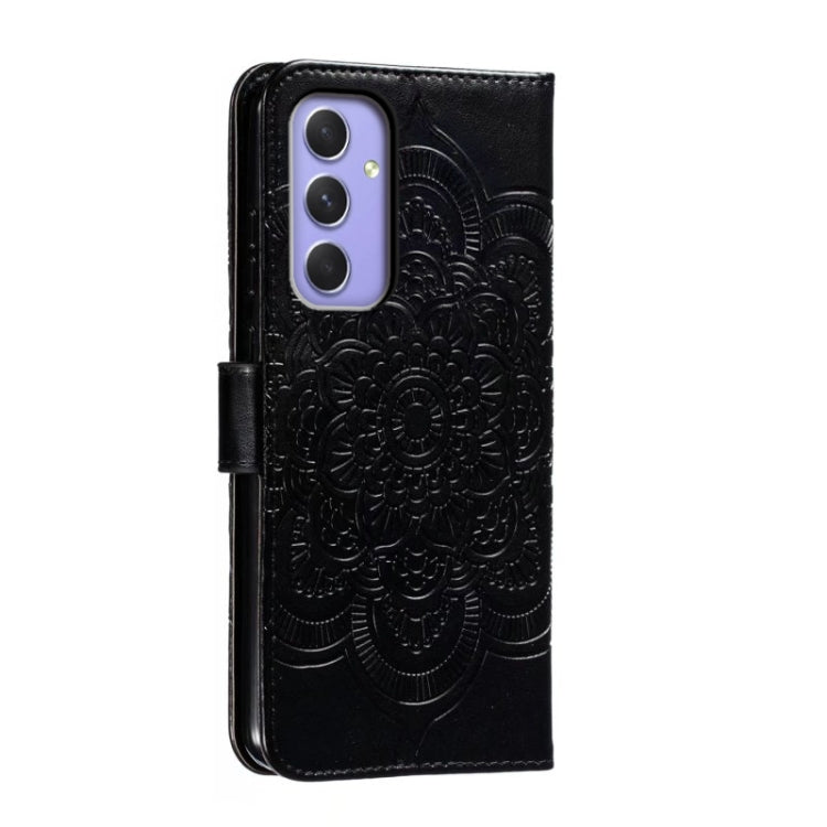 For Samsung Galaxy A55 5G Sun Mandala Embossing Pattern Phone Leather Case