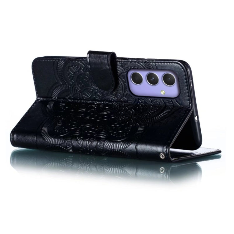 For Samsung Galaxy A55 5G Sun Mandala Embossing Pattern Phone Leather Case