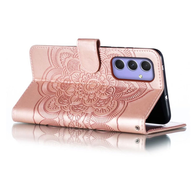 For Samsung Galaxy A55 5G Sun Mandala Embossing Pattern Phone Leather Case