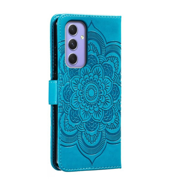 For Samsung Galaxy A55 5G Sun Mandala Embossing Pattern Phone Leather Case
