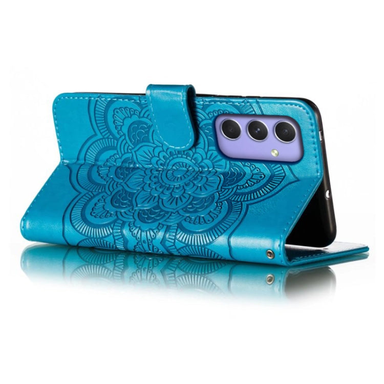 For Samsung Galaxy A55 5G Sun Mandala Embossing Pattern Phone Leather Case